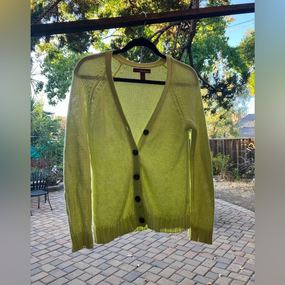 Girl’s Neon Yellow Knit Cardigan
